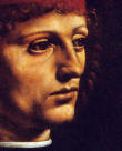 Leonardo Da Vinci Portrait of a Young Man Portrait of the Musician Franchino Gaffurio detail 1, c. 1490