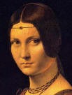 Leonardo daVinci The portrait of unknow woman La Belle Ferroniere, detail 1490