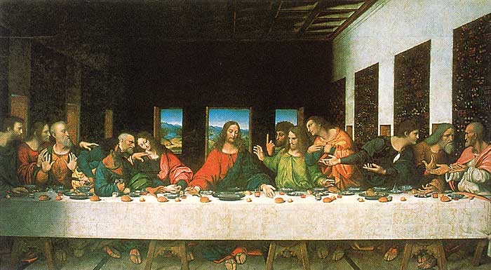 Leonardo da Vinci The last supper sann son akam yemei isimli tablosu